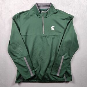 Nike Golf Michigan State Spartans Sweatshirt Mens Large Green 1/4 Zip Standard